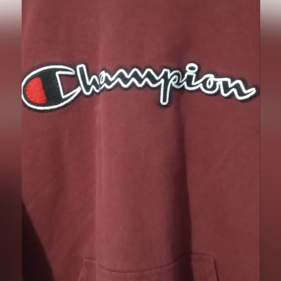 Champion Men's Burgundy Hoodie - Picture 3 of 5